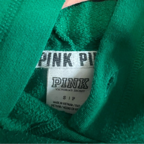 Victorias secret pink green hoodie - Picture 3 of 3